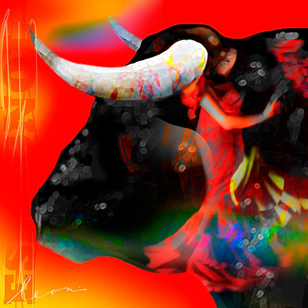 Cabeza de Toro Roja